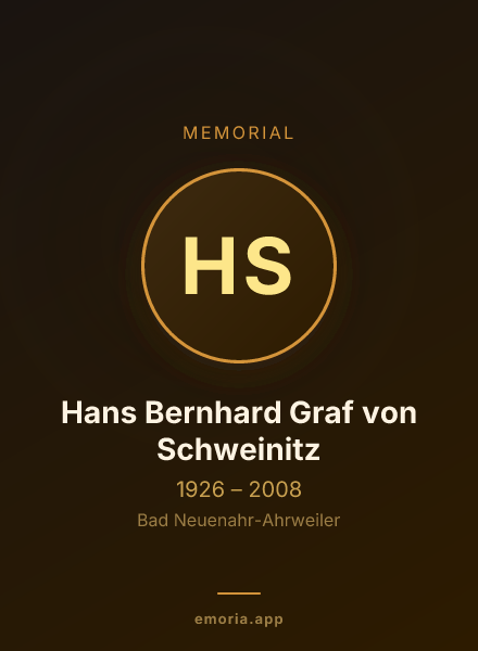 Memorial portrait of Hans Bernhard Graf von Schweinitz