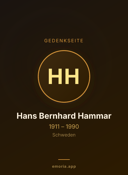 Gedenkportrait von Hans Bernhard Hammar