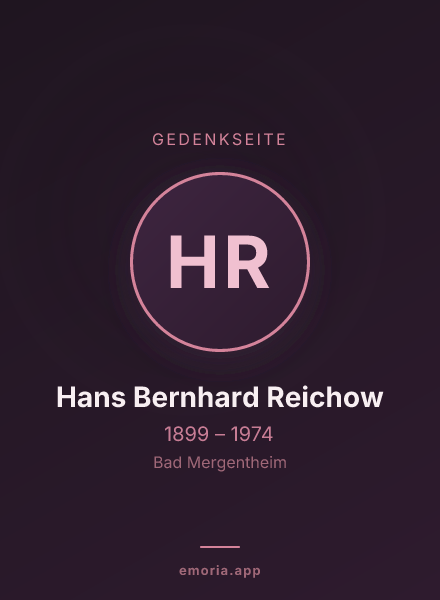 Gedenkportrait von Hans Bernhard Reichow