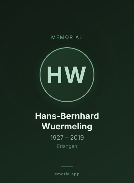 Memorial portrait of Hans-Bernhard Wuermeling