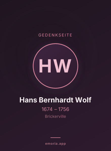 Gedenkportrait von Hans Bernhardt Wolf