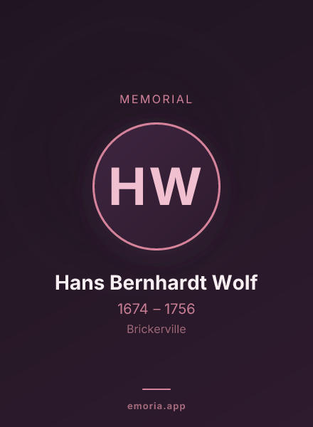 Memorial portrait of Hans Bernhardt Wolf