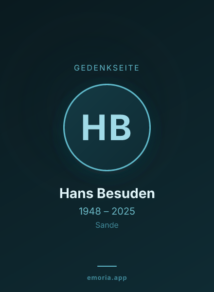 Gedenkportrait von Hans Besuden