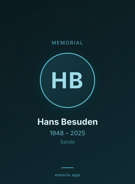 Memorial portrait of Hans Besuden