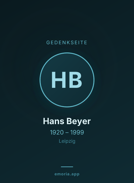Gedenkportrait von Hans Beyer