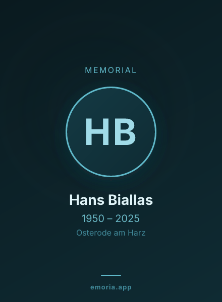 Memorial portrait of Hans Biallas