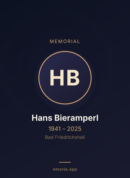 Memorial portrait of Hans Bieramperl