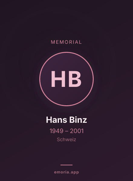 Memorial portrait of Hans Binz