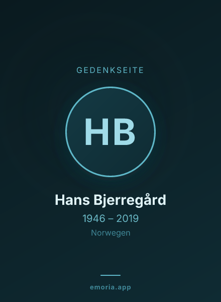 Gedenkportrait von Hans Bjerregård