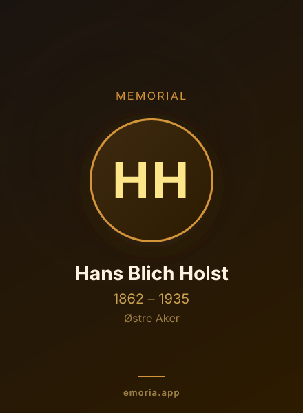 Memorial portrait of Hans Blich Holst