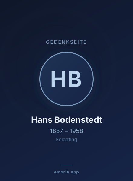 Gedenkportrait von Hans Bodenstedt