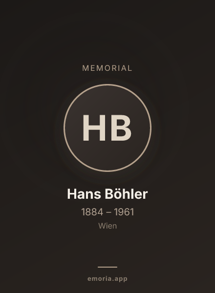 Memorial portrait of Hans Böhler