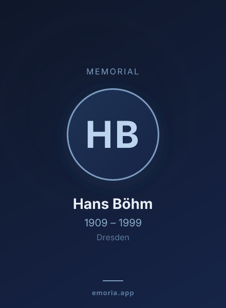 Memorial portrait of Hans Böhm