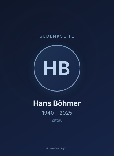Gedenkportrait von Hans Böhmer