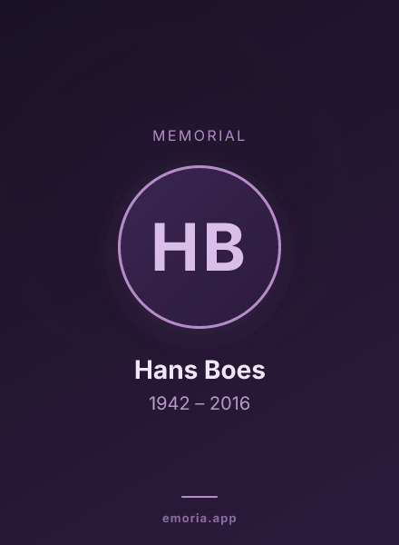 Memorial portrait of Hans Boes