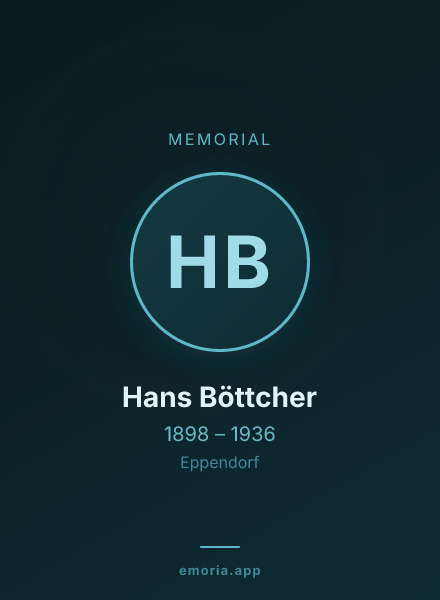 Memorial portrait of Hans Böttcher