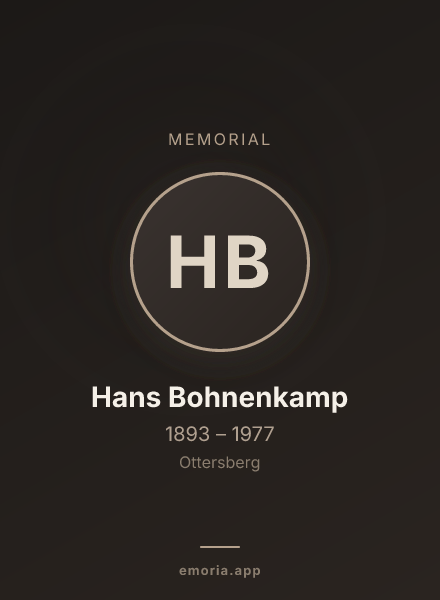 Memorial portrait of Hans Bohnenkamp