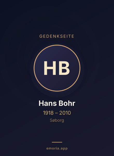Gedenkportrait von Hans Bohr