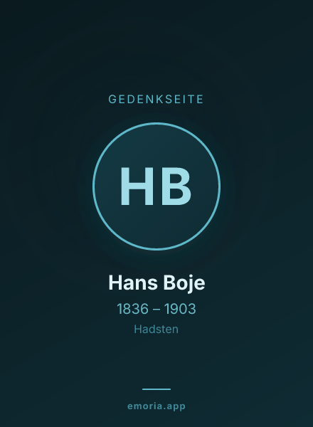 Gedenkportrait von Hans Boje