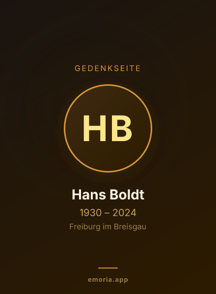 Gedenkportrait von Hans Boldt