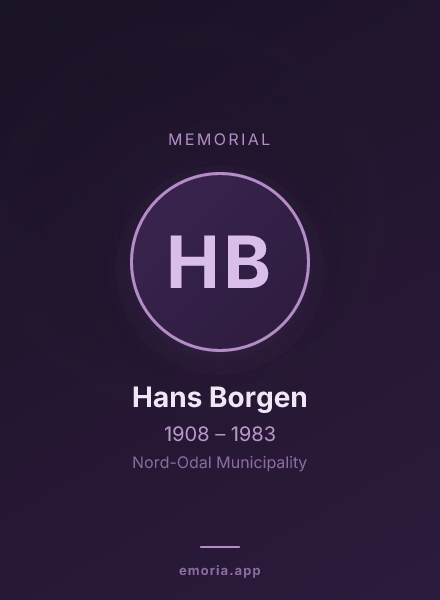 Memorial portrait of Hans Borgen