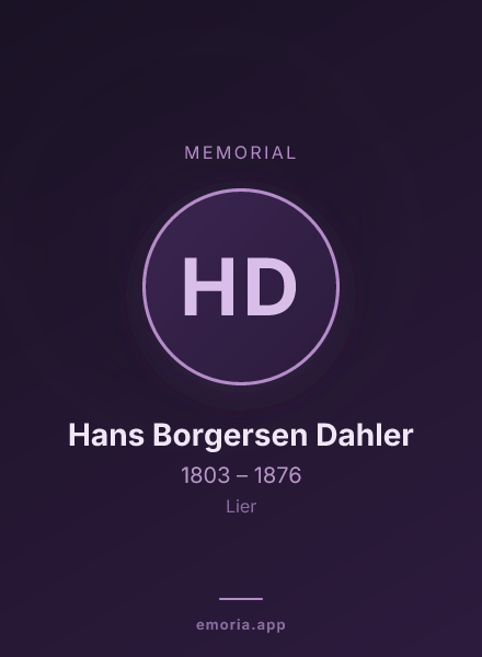 Memorial portrait of Hans Borgersen Dahler