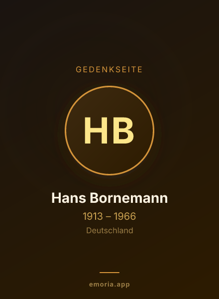 Gedenkportrait von Hans Bornemann