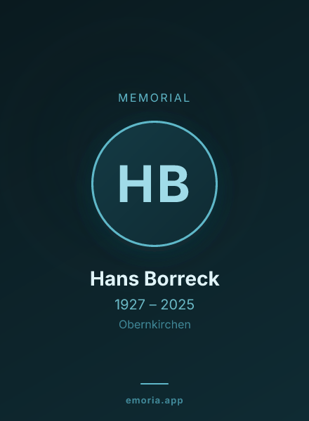 Memorial portrait of Hans Borreck