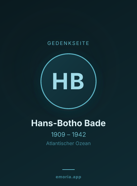 Gedenkportrait von Hans-Botho Bade