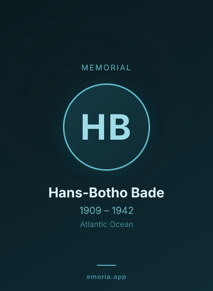 Memorial portrait of Hans-Botho Bade