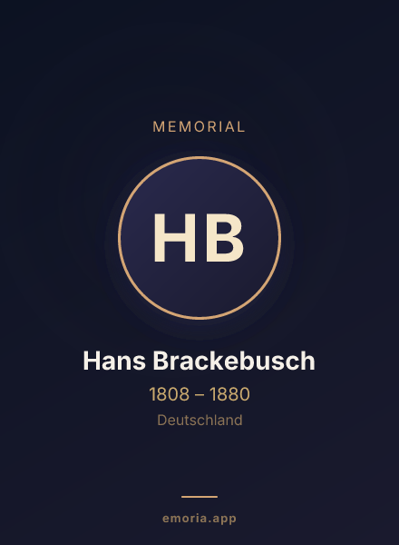 Memorial portrait of Hans Brackebusch