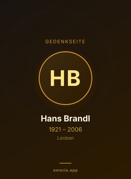 Gedenkportrait von Hans Brandl