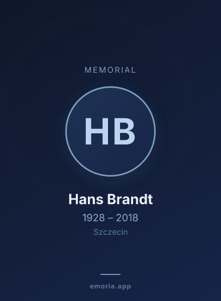 Memorial portrait of Hans Brandt