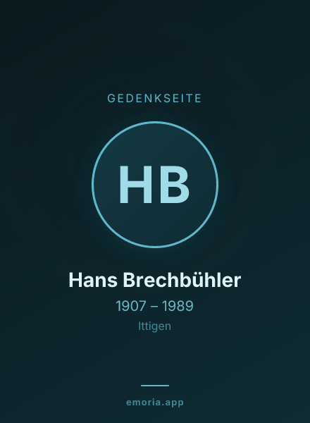 Gedenkportrait von Hans Brechbühler