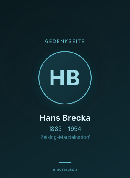 Gedenkportrait von Hans Brecka