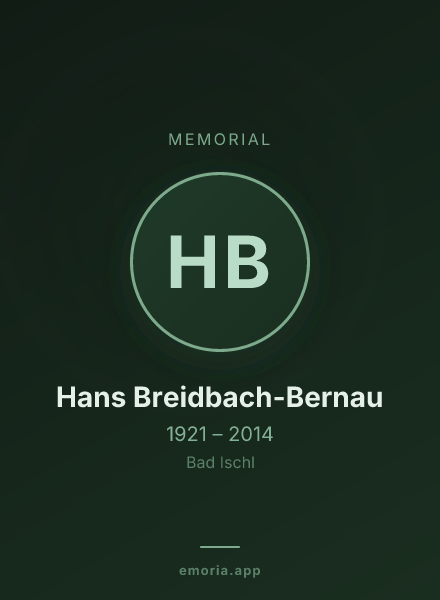Memorial portrait of Hans Breidbach-Bernau
