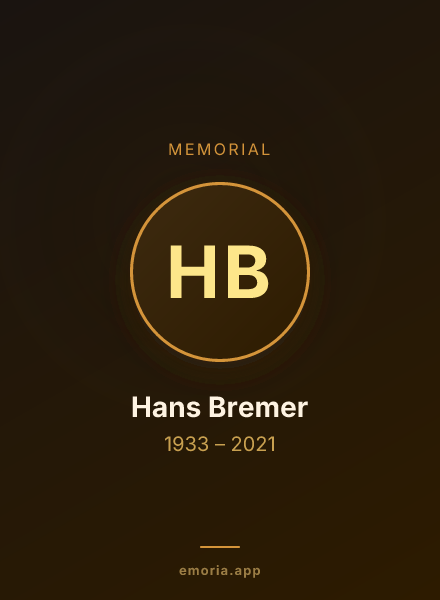 Memorial portrait of Hans Bremer