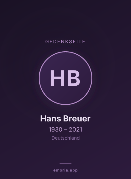 Gedenkportrait von Hans Breuer