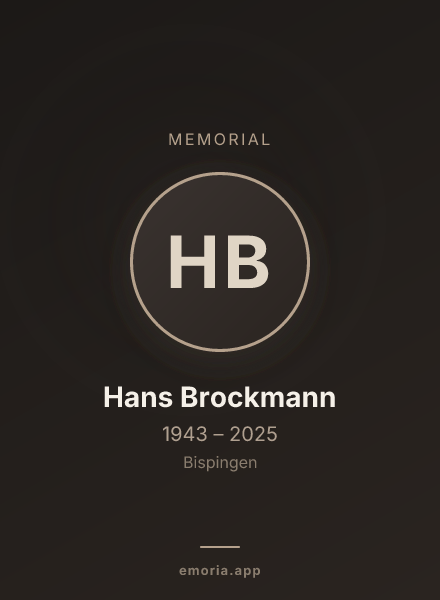 Memorial portrait of Hans Brockmann