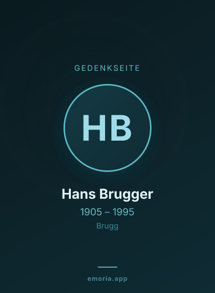 Gedenkportrait von Hans Brugger