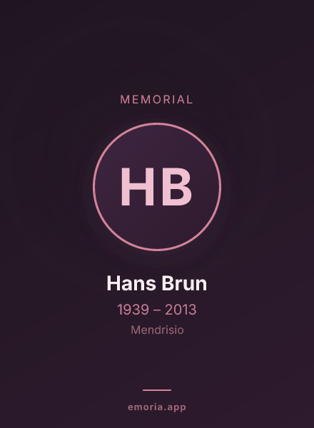 Memorial portrait of Hans Brun