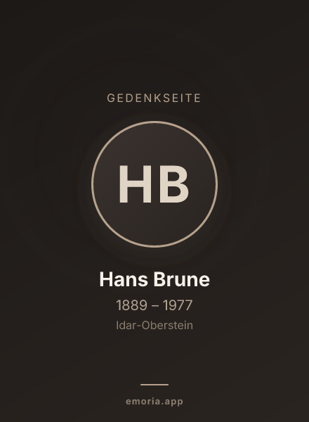 Gedenkportrait von Hans Brune