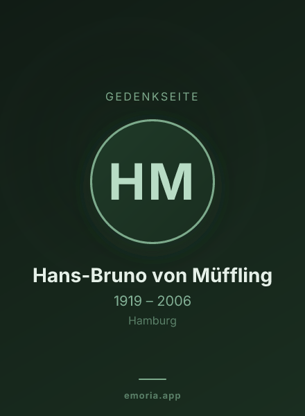 Gedenkportrait von Hans-Bruno von Müffling