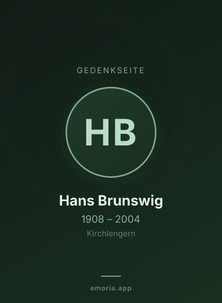 Gedenkportrait von Hans Brunswig