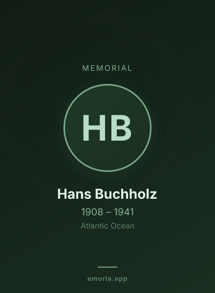 Memorial portrait of Hans Buchholz