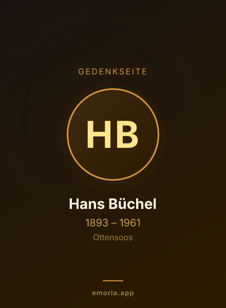 Gedenkportrait von Hans Büchel