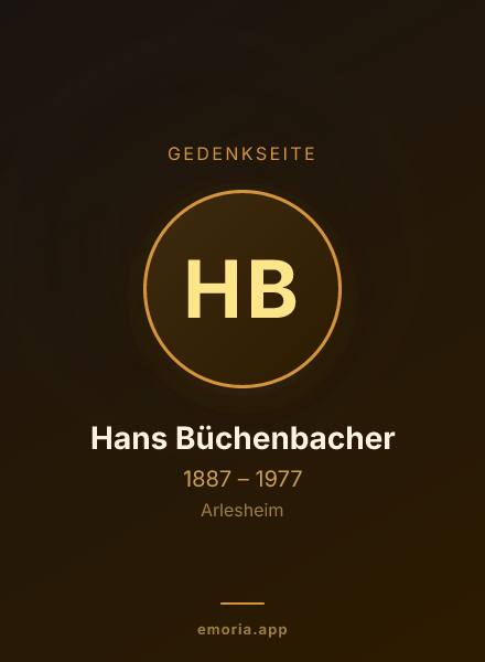 Gedenkportrait von Hans Büchenbacher