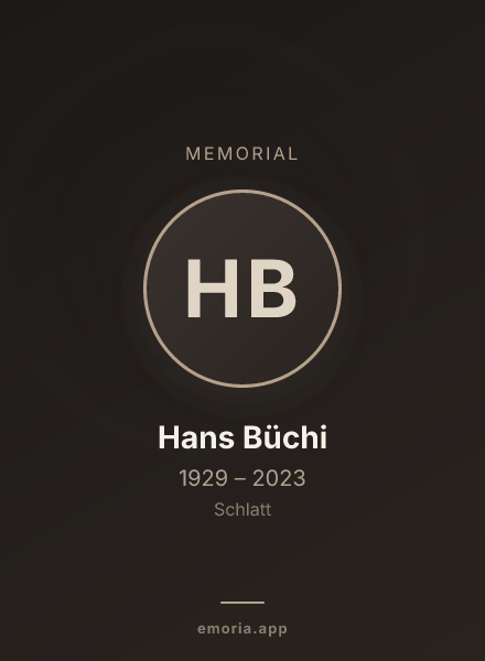 Memorial portrait of Hans Büchi