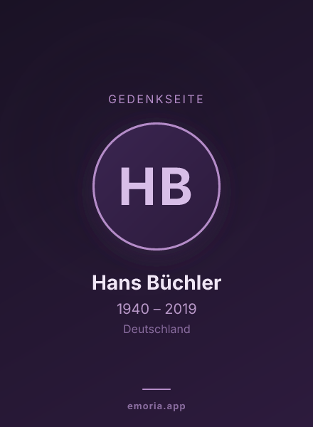 Gedenkportrait von Hans Büchler
