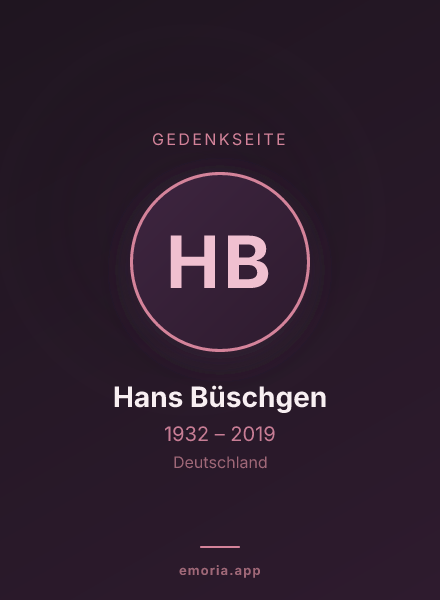 Gedenkportrait von Hans Büschgen